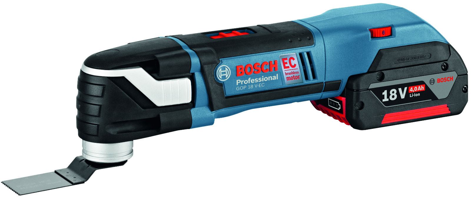 Увеличенная фотография Аккумуляторный универсальный резак Bosch GOP 18 V-EC (L-BOXX)